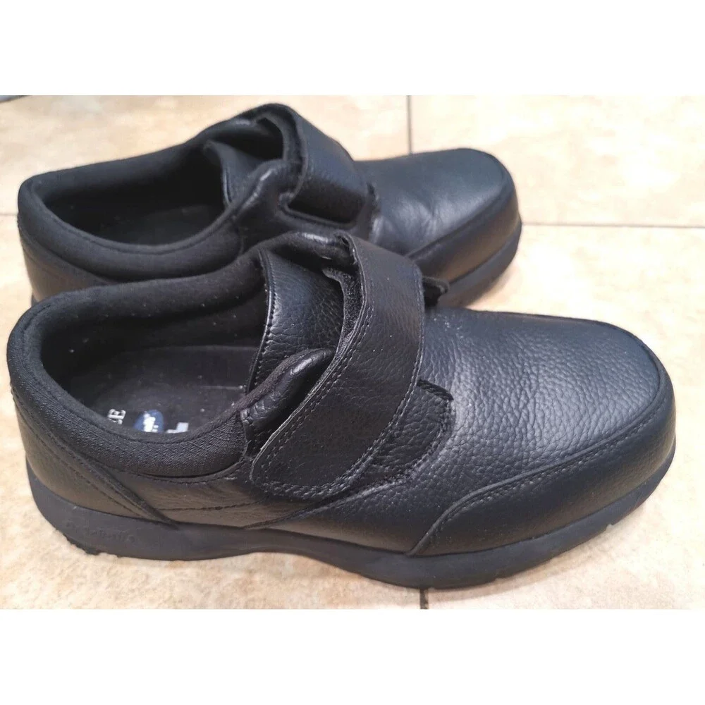 Men's Dr Scholl's Coast Therapeutic Casual Black Leather Shoes Size 9 EEE Width